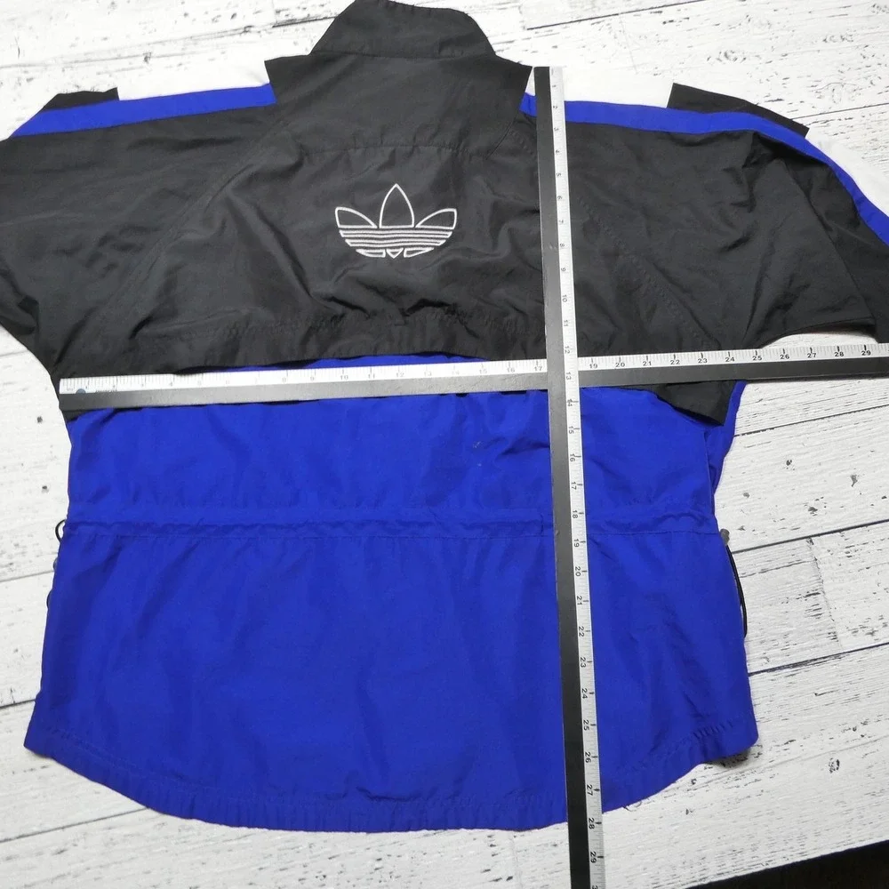 Vintage Adidas Originals Jacket Mens Large Blue Colorblock Windbreaker 90s
